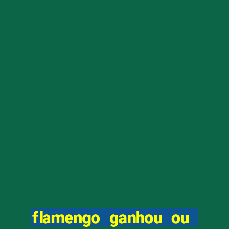 flamengo ganhou ou perdeu hoje